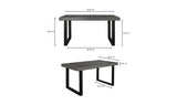 63 Inch Outdoor Dining Table Small Grey Contemporary Outdoor Dining Tables LOOMLAN By Moe's Home