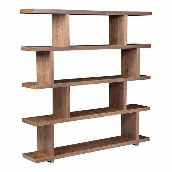 63 Inch Shelf Large Walnut Brown Contemporary Etageres LOOMLAN By Moe's Home