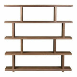 63 Inch Shelf Large Walnut Brown Contemporary Etageres LOOMLAN By Moe's Home