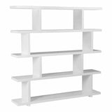 63 Inch Shelf Large White Contemporary Etageres LOOMLAN By Moe's Home