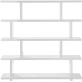 63 Inch Shelf Large White Contemporary Etageres LOOMLAN By Moe's Home