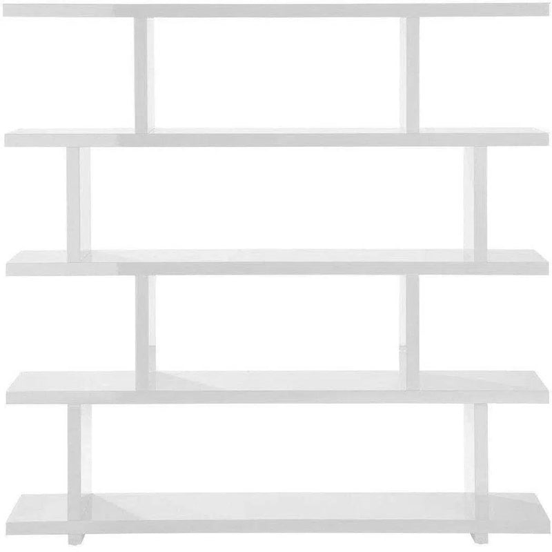 63 Inch Shelf Large White Contemporary Etageres LOOMLAN By Moe's Home