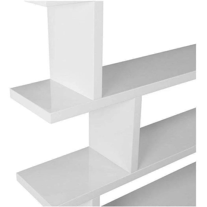 63 Inch Shelf Large White Contemporary Etageres LOOMLAN By Moe's Home