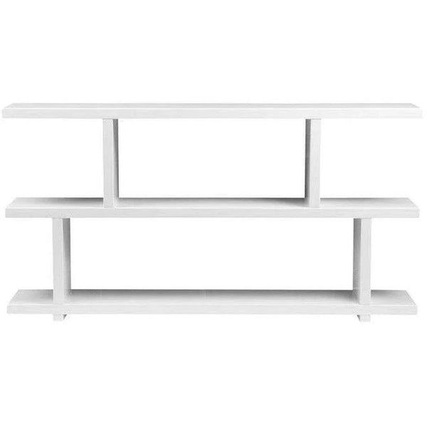 63 Inch Shelf Small White Contemporary Etageres LOOMLAN By Moe's Home