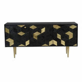 63 Inch Sideboard Black and Gold Art Deco Sideboards LOOMLAN By Moe's Home