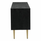 63 Inch Sideboard Black and Gold Art Deco Sideboards LOOMLAN By Moe's Home