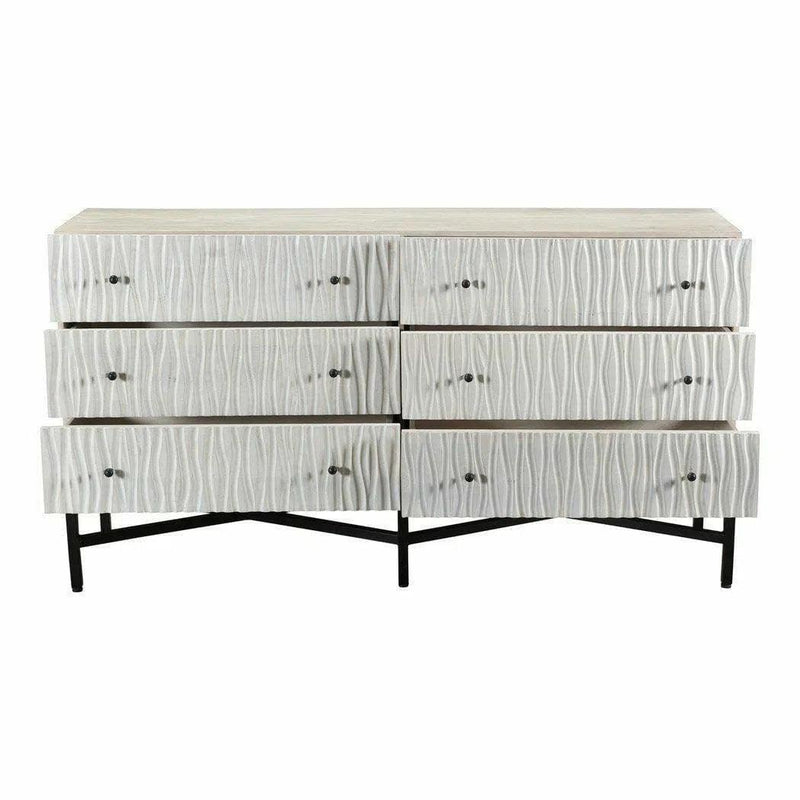 64 Inch Dresser White Contemporary Dressers LOOMLAN By Moe's Home