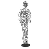 64" Mister Metal Black Sculpture Statues & Sculptures LOOMLAN By Urbia