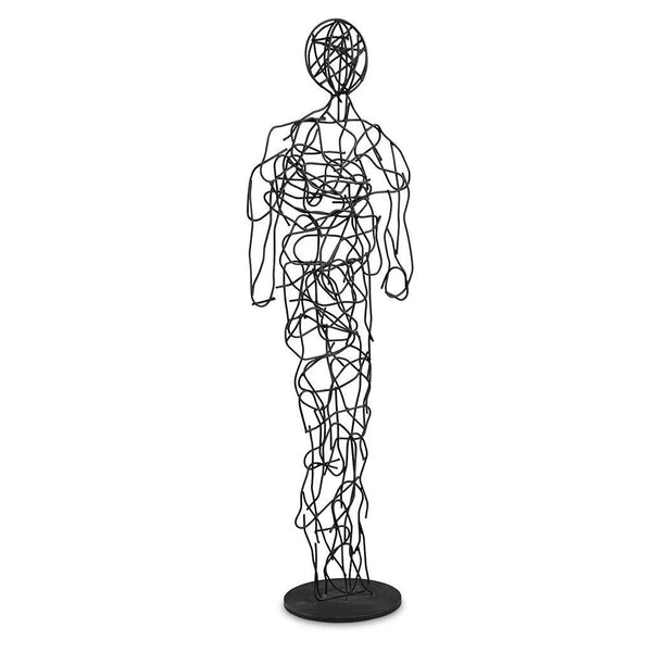 64" Mister Metal Black Sculpture Statues & Sculptures LOOMLAN By Urbia