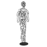 64" Mister Metal Black Sculpture Statues & Sculptures LOOMLAN By Urbia