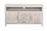 64" Reclaimed wood planked style whitewashed sideboard cabinet TV Stands & Media Centers LOOMLAN By LOOMLAN