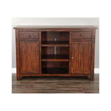 64x80 Brown Wood Buffet With Hutch Home Bar Serving Station Buffets & Curios LOOMLAN By Sunny D