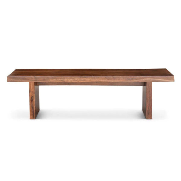 65" Brooks Solid Acacia Wood Bench Dining Benches LOOMLAN By Urbia