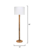 65" Brown Mango Wood Barley Twist Art Deco Floor Lamp Floor Lamps LOOMLAN By Jamie Young