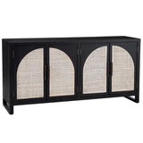 65" Two Tone White and Black Small Wood Sideboard for Dining Room Sideboards LOOMLAN By Bassett Mirror