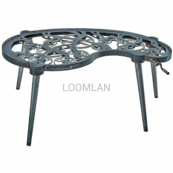 67" Industrial Steampunk Home Office Writing Table Glass Top Home Office Desks LOOMLAN By LOOMLAN