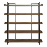 68 Inch Bookshelf Large Brown Industrial Etageres LOOMLAN By Moe's Home