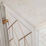 68" Perrine Gold and Whitewashed Sideboard for Dining Room Sideboards LOOMLAN By Bassett Mirror