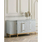 68" Perrine Grey And Gold Wooden Sideboard for Dining Room Sideboards LOOMLAN By Bassett Mirror