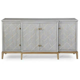 68" Perrine Grey And Gold Wooden Sideboard for Dining Room Sideboards LOOMLAN By Bassett Mirror