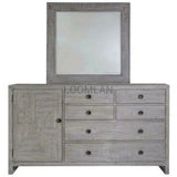 68" Reclaimed Pine Wood Serenity Dresser and Mirror Dressers LOOMLAN By LOOMLAN