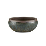 7.5 in. Lyra Ceramic Black Planter Outdoor Planters LOOMLAN By Currey & Co