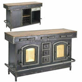 70"Industrial Home Bar Island Counter Top Cabinet Home Bar Islands LOOMLAN By LOOMLAN