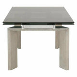 71-106" Extendable Glass Top Dining Table Dining Tables LOOMLAN By Essentials For Living