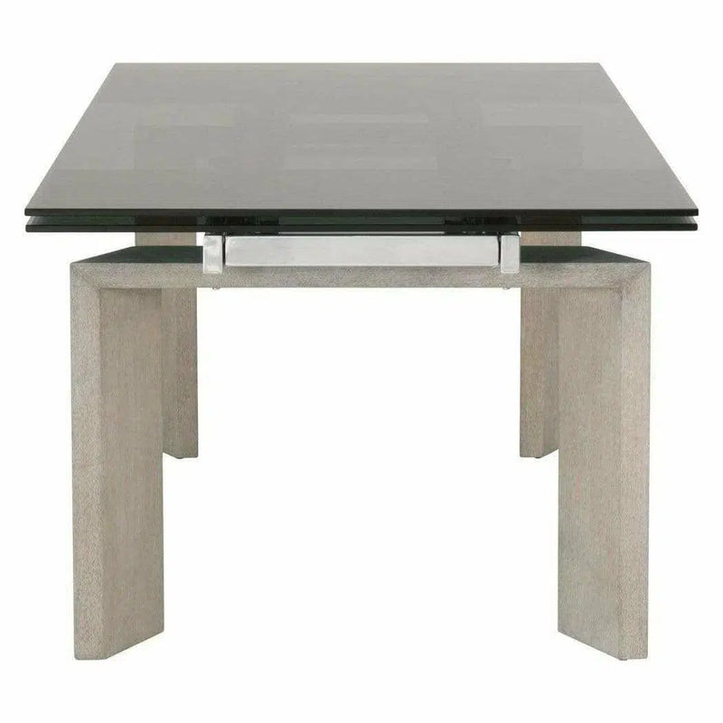 71-106" Extendable Glass Top Dining Table Dining Tables LOOMLAN By Essentials For Living