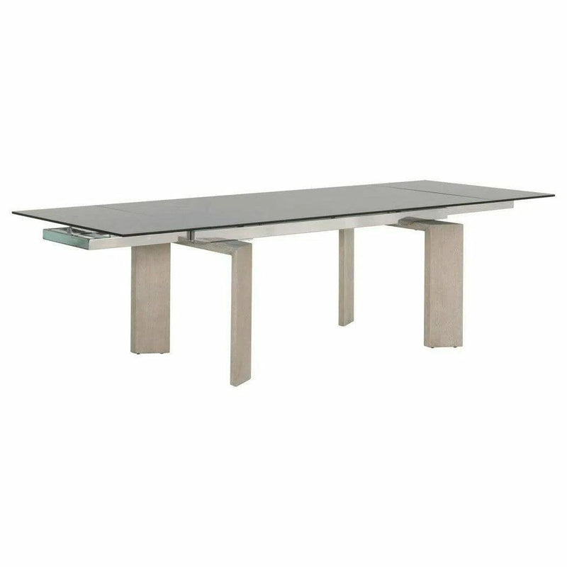 71-106" Extendable Glass Top Dining Table Dining Tables LOOMLAN By Essentials For Living