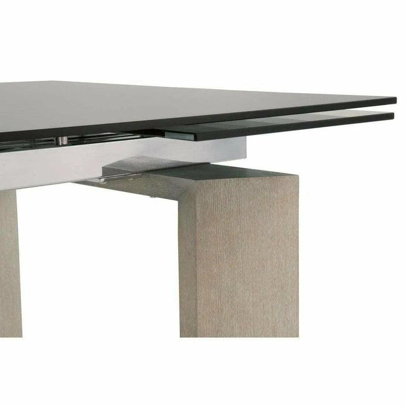 71-106" Extendable Glass Top Dining Table Dining Tables LOOMLAN By Essentials For Living