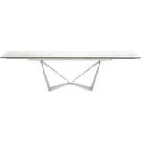 71-106" Rectangle Glass Top Extendable Dining Table Dining Tables LOOMLAN By Essentials For Living