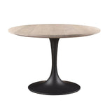 71" Contemporary Oval Brown Dining Table Wood Top With Base Dining Tables LOOMLAN By LH Imports