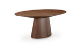71" Contemporary Semi Gloss Brown Oval Dining Table for 6 People Dining Tables LOOMLAN By Moe's Home