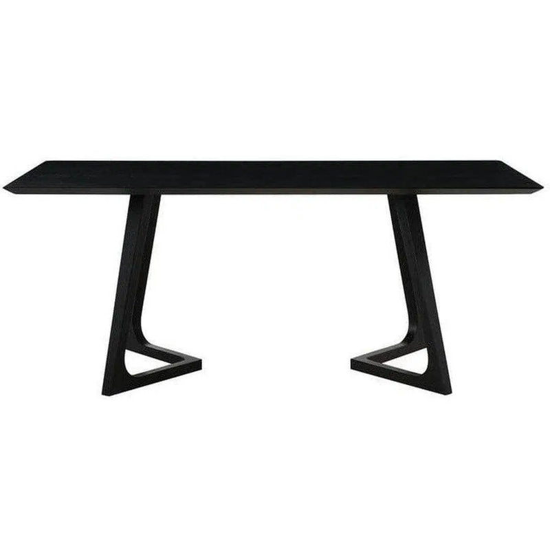 71 Inch Dining Table Rectangular Black Mid-Century Dining Tables LOOMLAN By Moe's Home