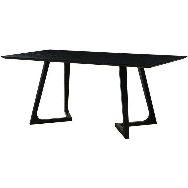 71 Inch Dining Table Rectangular Black Mid-Century Dining Tables LOOMLAN By Moe's Home