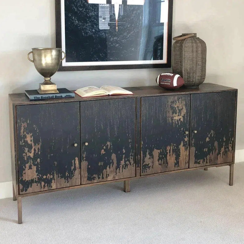 71 Inch Sideboard Black Rustic Sideboards LOOMLAN By Moe's Home