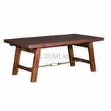 72 -106" Rustic Solid Wood Extendable Dining Table with 2 Leaves Dining Tables LOOMLAN By Sunny D