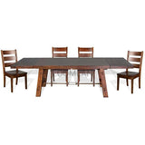 72 -106" Rustic Solid Wood Extendable Dining Table with 2 Leaves Dining Tables LOOMLAN By Sunny D