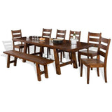 72 -106" Rustic Solid Wood Extendable Dining Table with 2 Leaves Dining Tables LOOMLAN By Sunny D