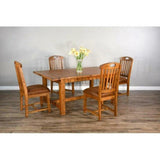 72-96" Solid Wood Black Extendable Dining Table With 2 Leaves Dining Tables LOOMLAN By Sunny D