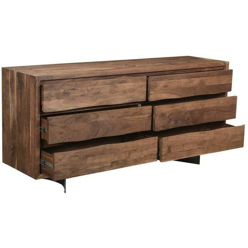 72 Inch Dresser Smoked Brown Industrial Dressers LOOMLAN By Moe's Home