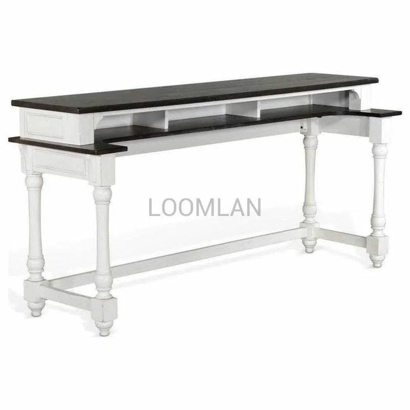 72" Large Carriage House Wood Console Table Console Tables LOOMLAN By Sunny D