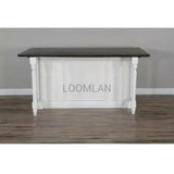 72" White Modern Kitchen Island Bar Table Solid Wood Bar Tables LOOMLAN By Sunny D