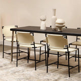 72" Wood Top Metal Base Dining Table for 6 Dining Tables LOOMLAN By Jamie Young