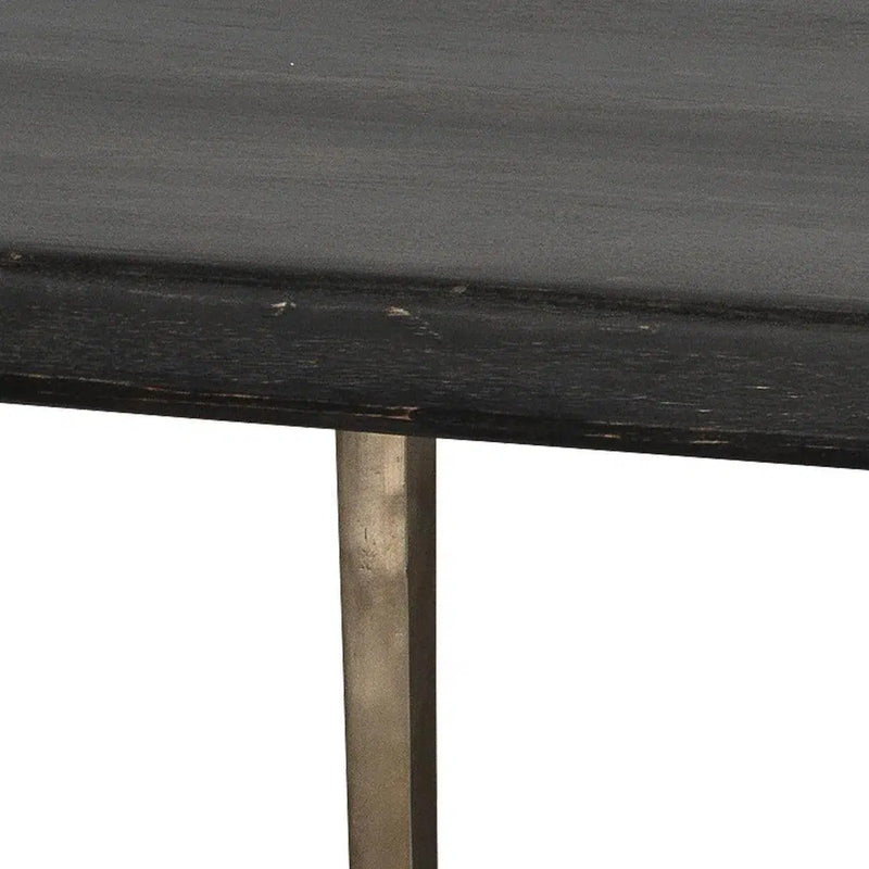 72" Wood Top Metal Base Dining Table for 6 Dining Tables LOOMLAN By Jamie Young