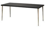 72" Wood Top Metal Base Dining Table for 6 Dining Tables LOOMLAN By Jamie Young