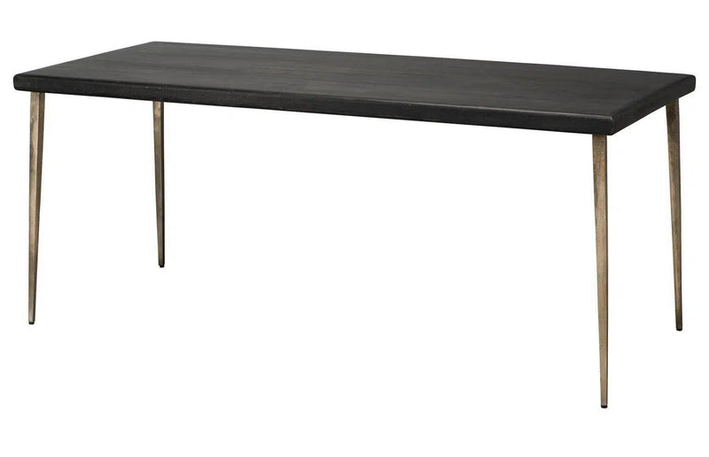 72" Wood Top Metal Base Dining Table for 6 Dining Tables LOOMLAN By Jamie Young