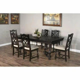 76-112" Large Black Wooden Extendable Dining Table Seats 10 Dining Tables LOOMLAN By Sunny D