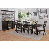 76-112" Large Black Wooden Extendable Dining Table Seats 10 Dining Tables LOOMLAN By Sunny D